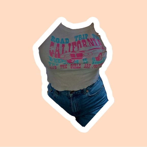 Crop top California Garage 90s Y2K - Picture 2 of 3